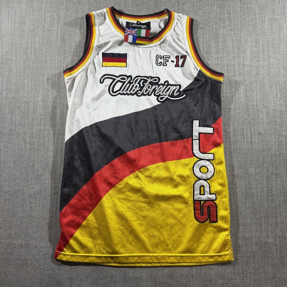 Club Foreign Germany Sport Jersey Mens Medium‎ Black Red Yellow Basketball CF-17
